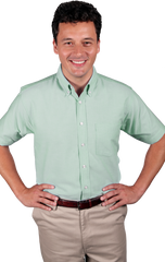 Blue Generation Men's Cotton/Poly Short Sleeve Oxford Shirt SM-5XL