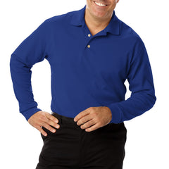Blue Generation Men's Long Sleeve 60/40 Pique Polo Shirt MD-6XL