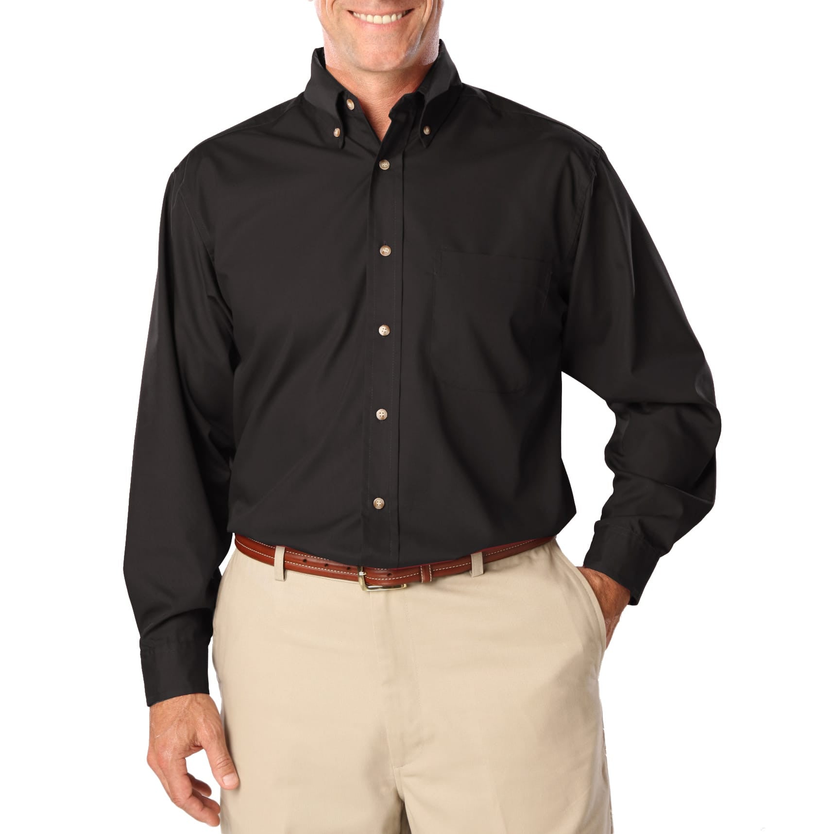 Blue Generation Men's Long Sleeve Easy Care Poplin Shirt LG-10XL