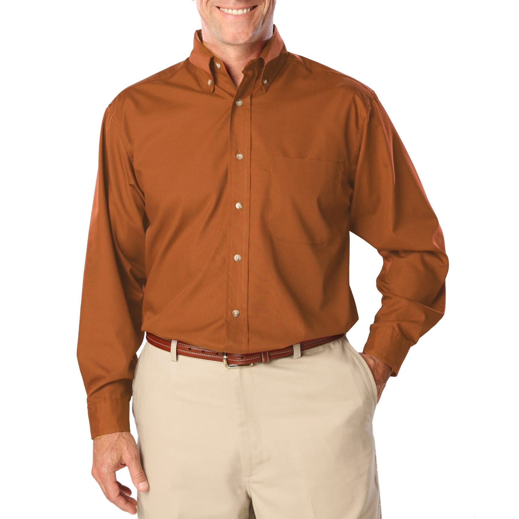 Blue Generation Men's TALL Long Sleeve Easy Care Poplin Shirt LT-3XT