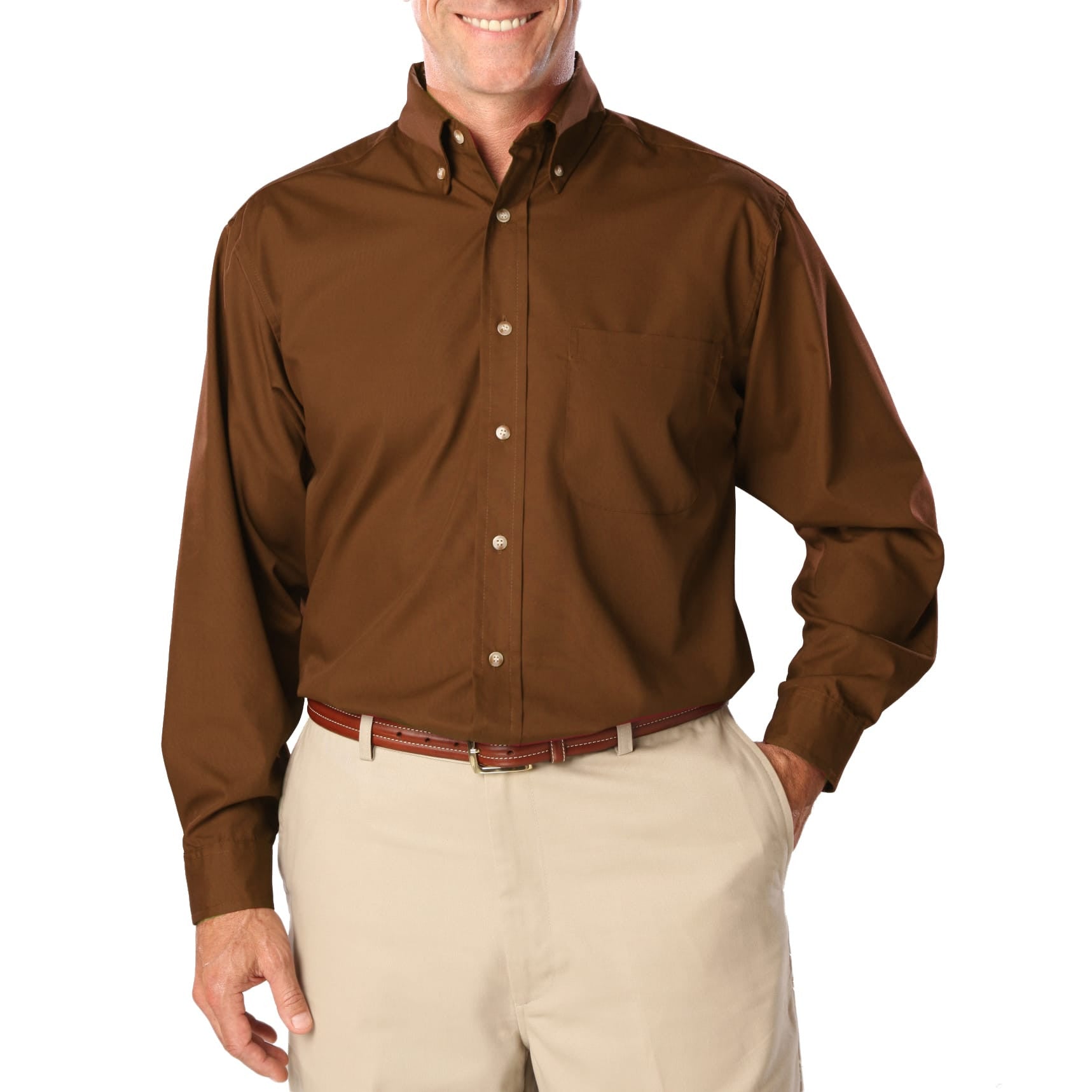 Blue Generation Men's TALL Long Sleeve Easy Care Poplin Shirt LT-3XT