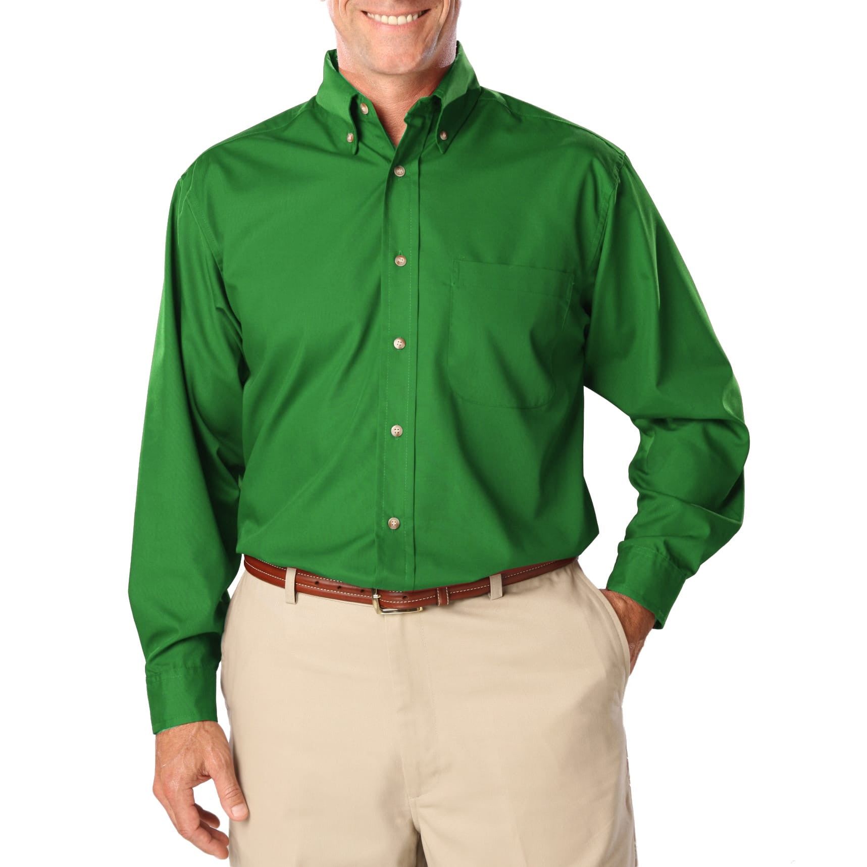 Blue Generation Men's TALL Long Sleeve Easy Care Poplin Shirt LT-3XT