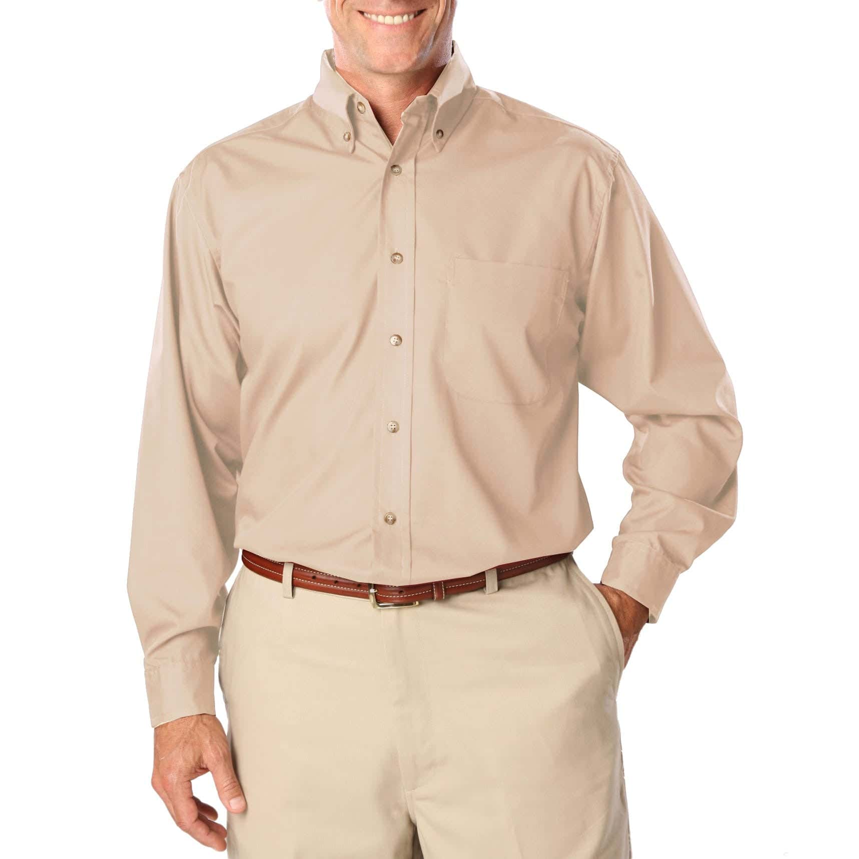 Blue Generation Men's TALL Long Sleeve Easy Care Poplin Shirt LT-3XT