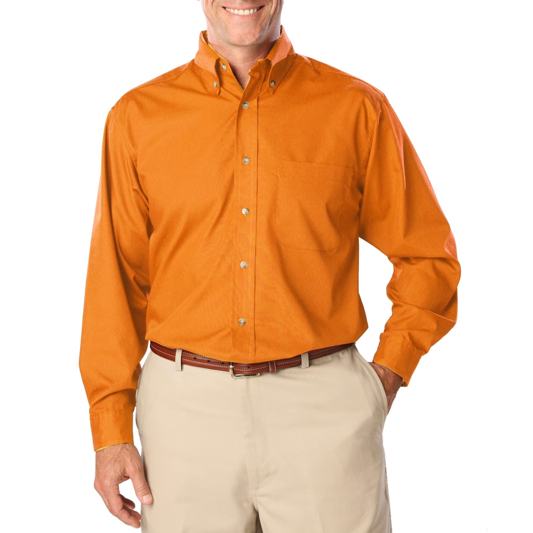 Blue Generation Men's TALL Long Sleeve Easy Care Poplin Shirt LT-3XT