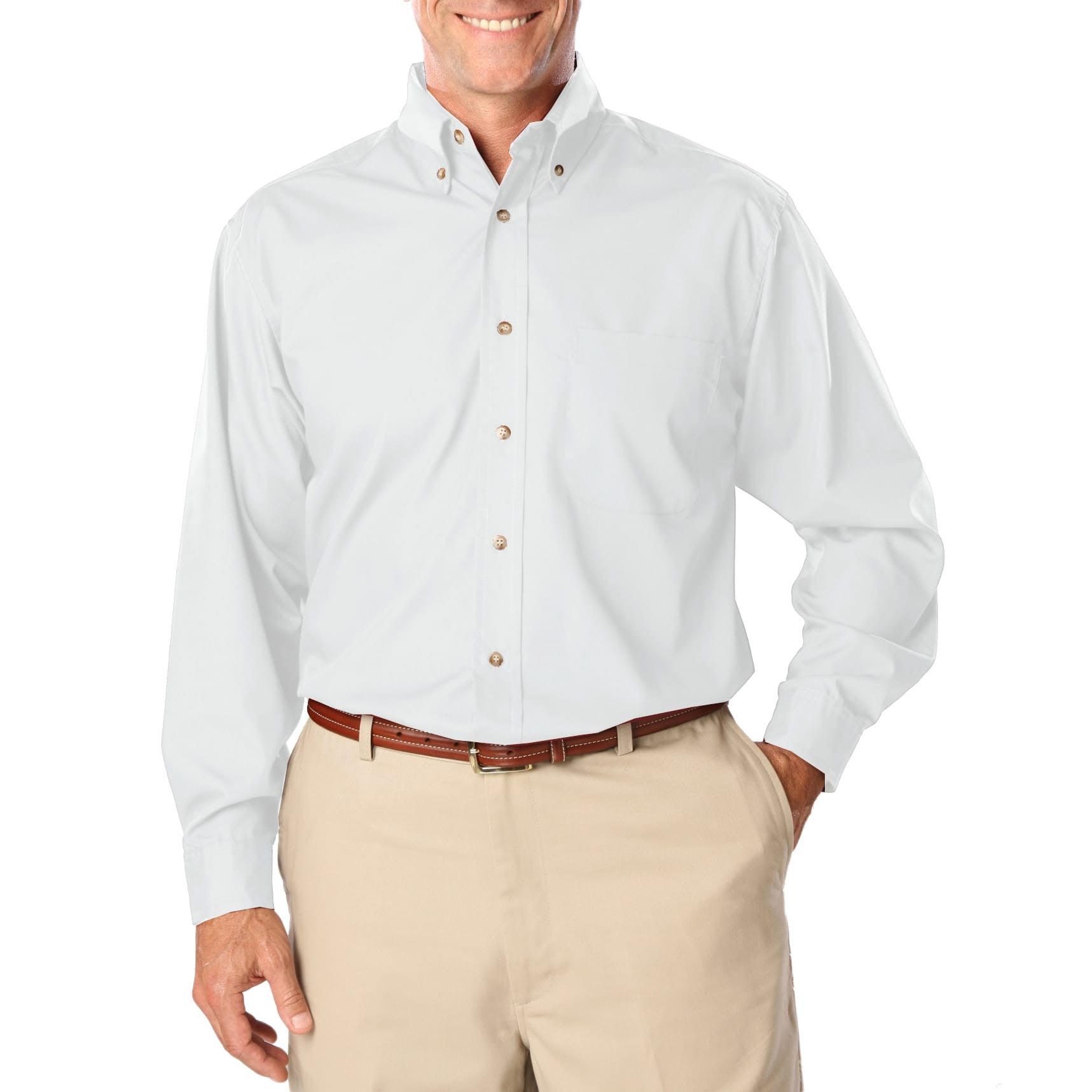 Blue Generation Men's TALL Long Sleeve Easy Care Poplin Shirt LT-3XT