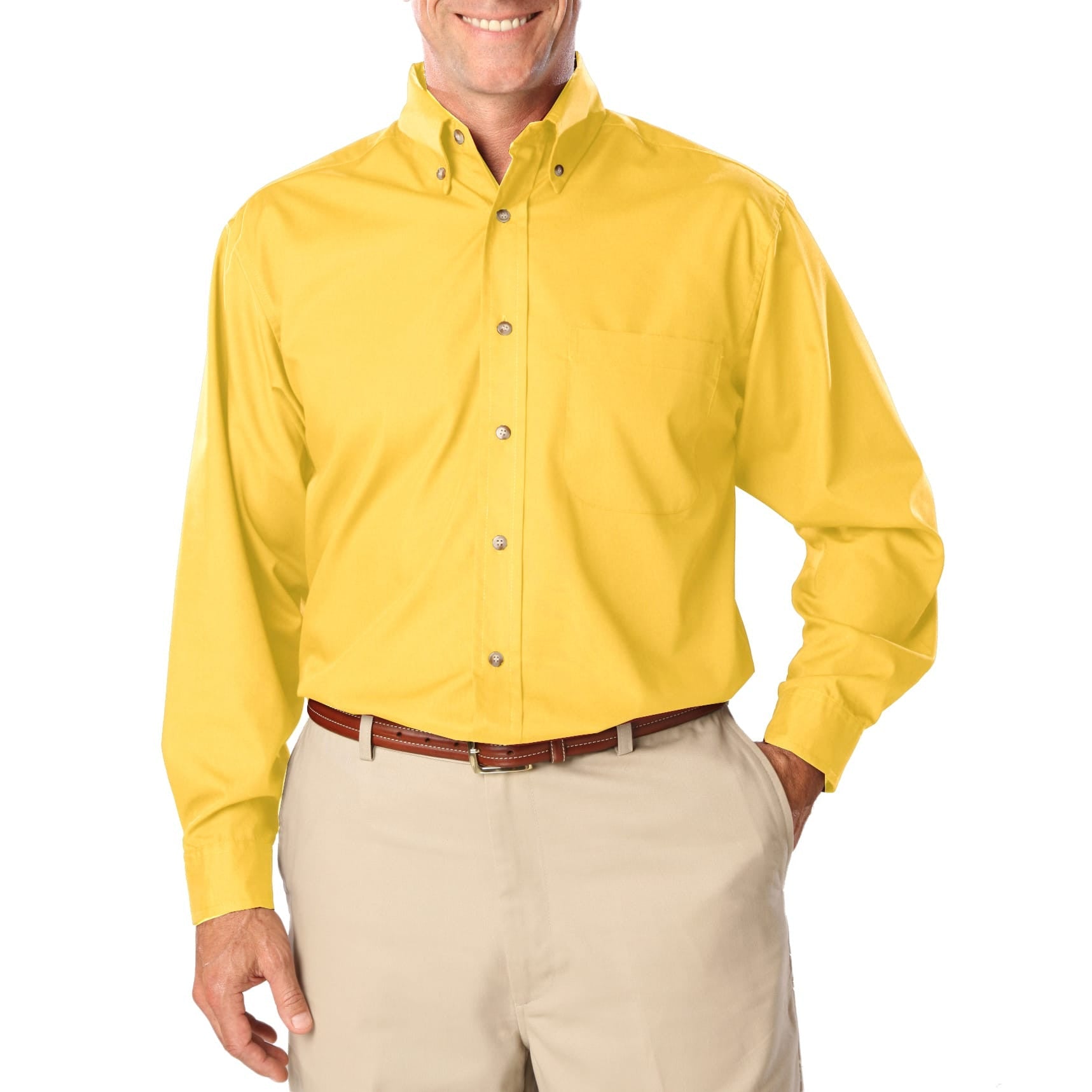 Blue Generation Men's TALL Long Sleeve Easy Care Poplin Shirt LT-3XT