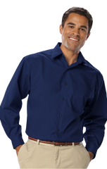 Blue Generation Men's Long Sleeve Easy Care Stretch Poplin Shirt SM-6XL