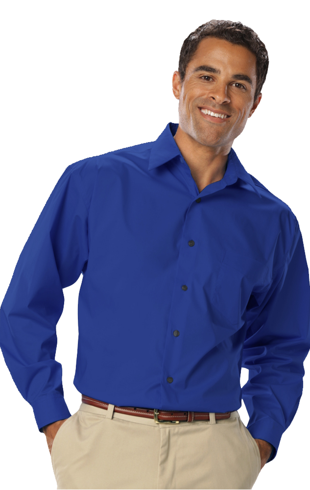 Blue Generation Men's Long Sleeve Easy Care Stretch Poplin Shirt SM-6XL
