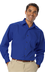 Blue Generation Men's Long Sleeve Easy Care Stretch Poplin Shirt SM-6XL