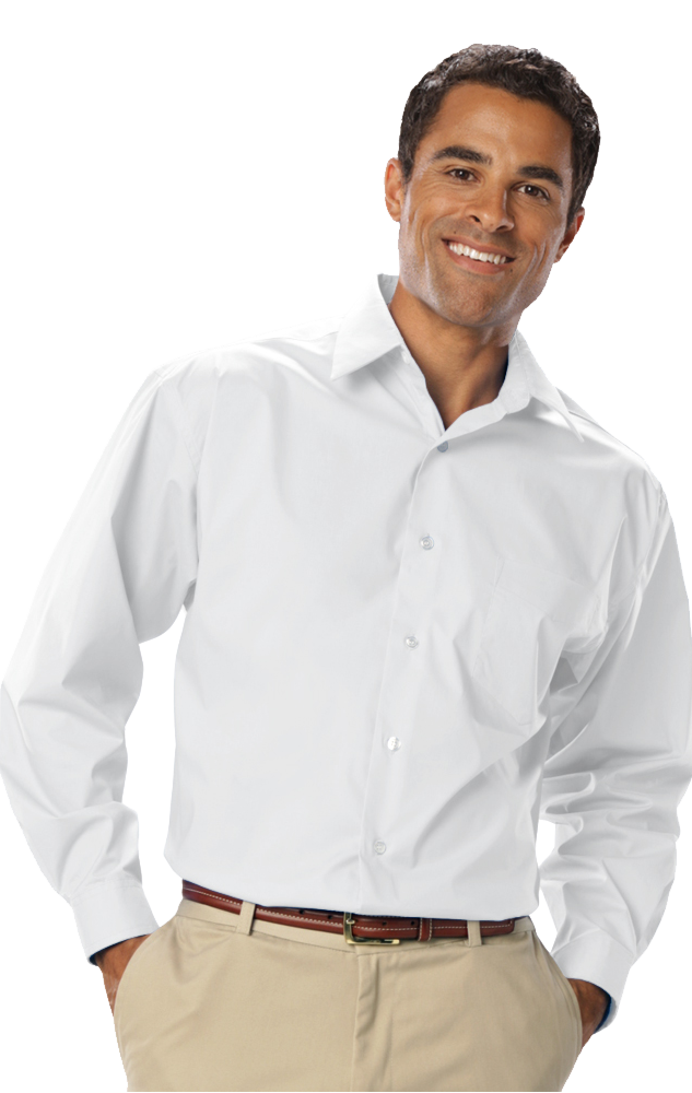 Blue Generation Men's Long Sleeve Easy Care Stretch Poplin Shirt SM-6XL