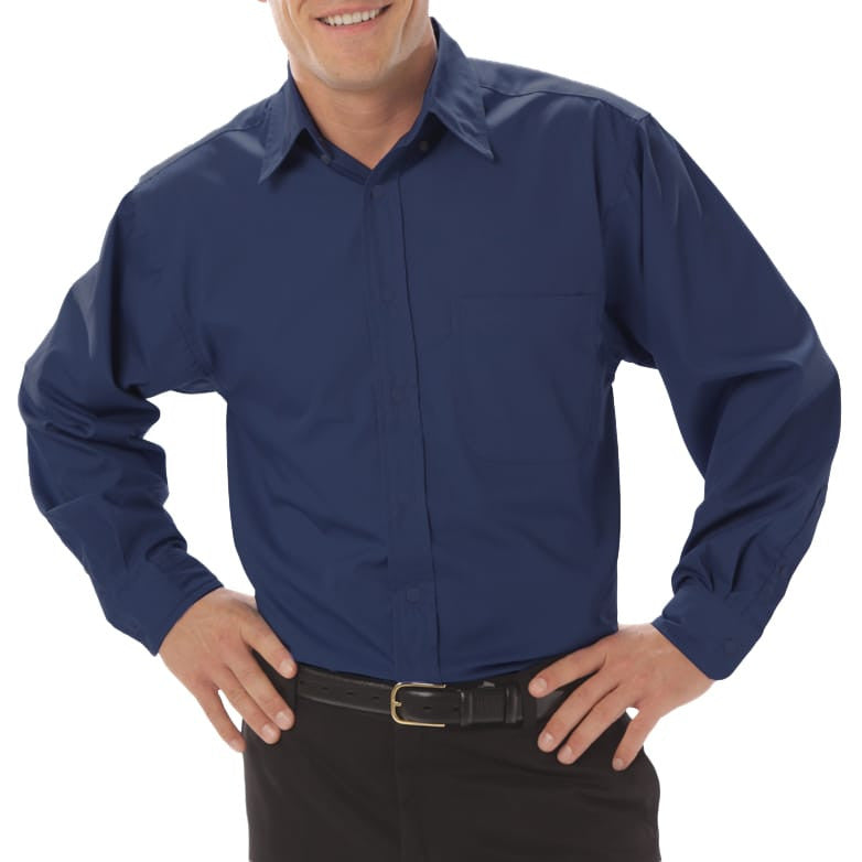 Blue Generation Men's Long Sleeve Fine Line Twill Shirt MD-6XL