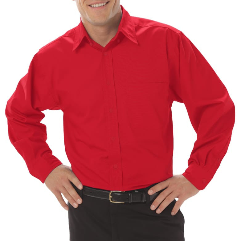 Blue Generation Men's Long Sleeve Fine Line Twill Shirt MD-6XL