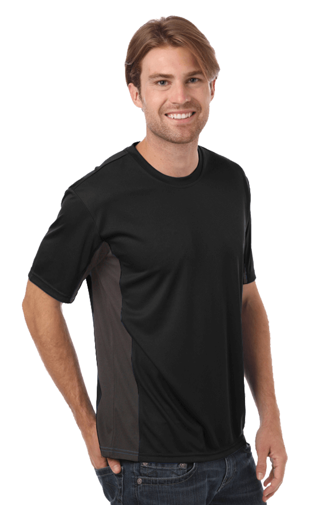 Blue Generation Men's Moisture Wicking Color Block Tee SM-6XL