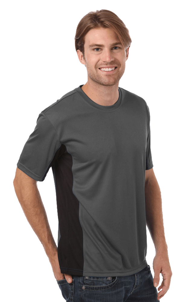 Blue Generation Men's Moisture Wicking Color Block Tee SM-6XL