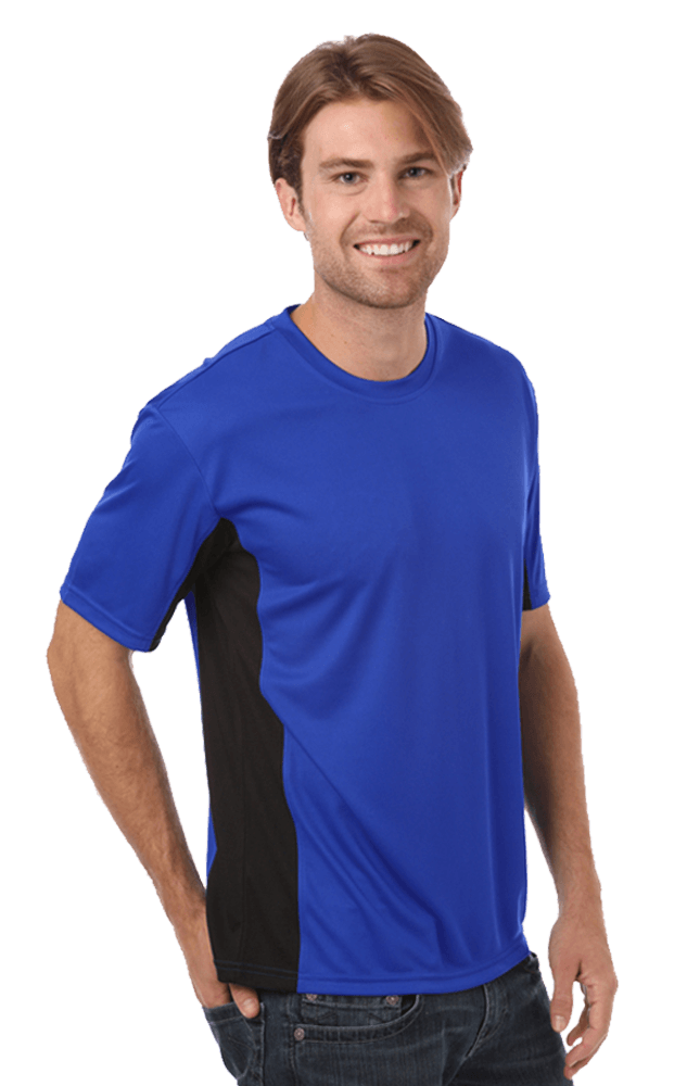 Blue Generation Men's Moisture Wicking Color Block Tee SM-6XL