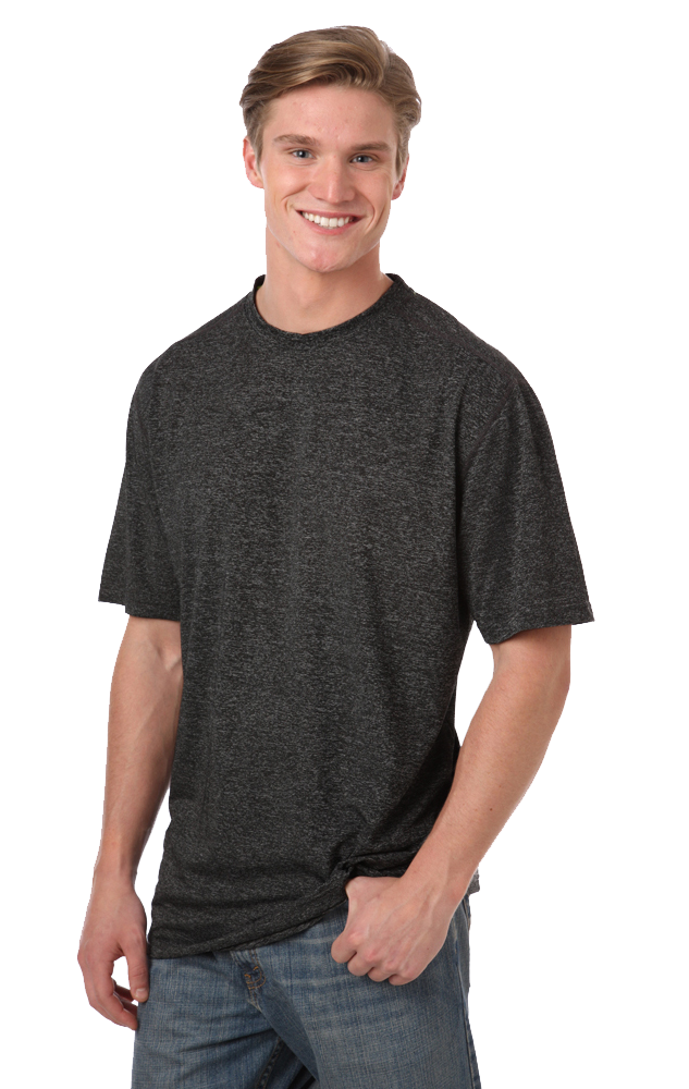 Blue Generation Men's Performance Heathered Crew Neck Tee SM-6XL