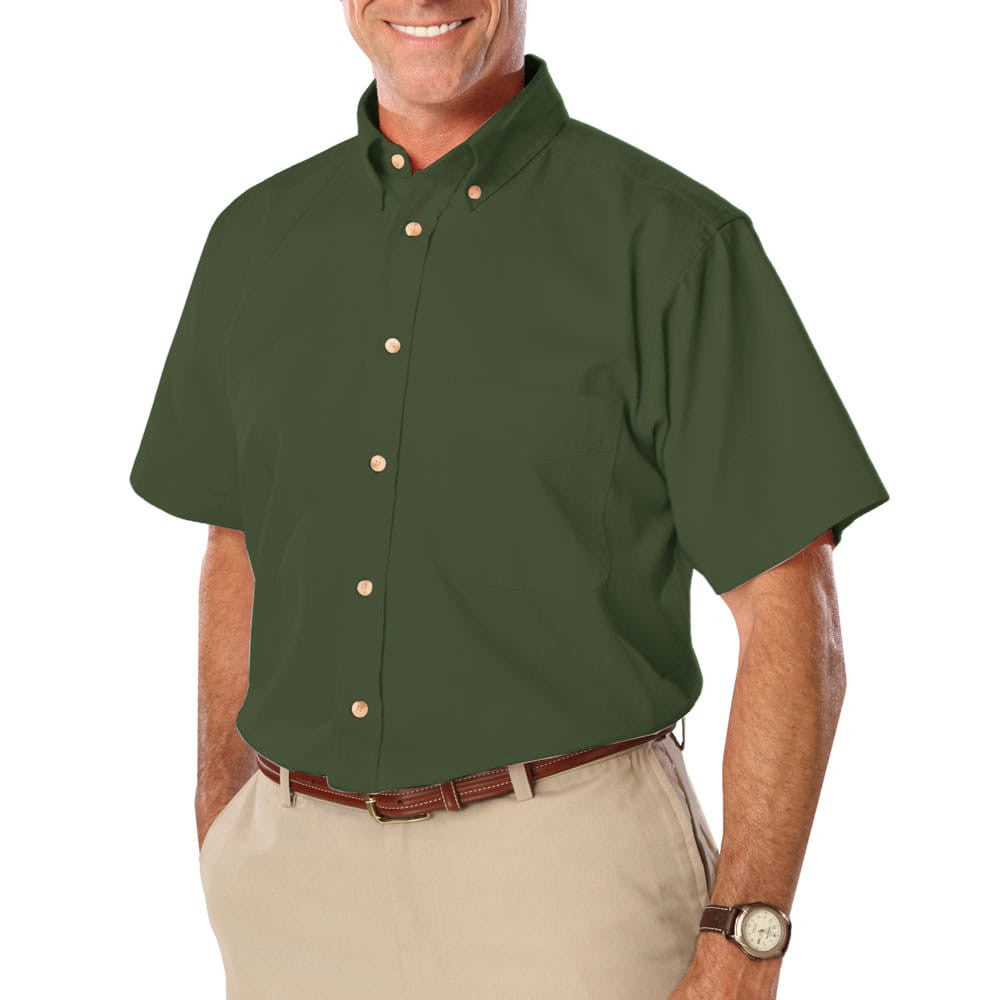Blue Generation Men's Short Sleeve Cotton Twill Shirt SM-7XL