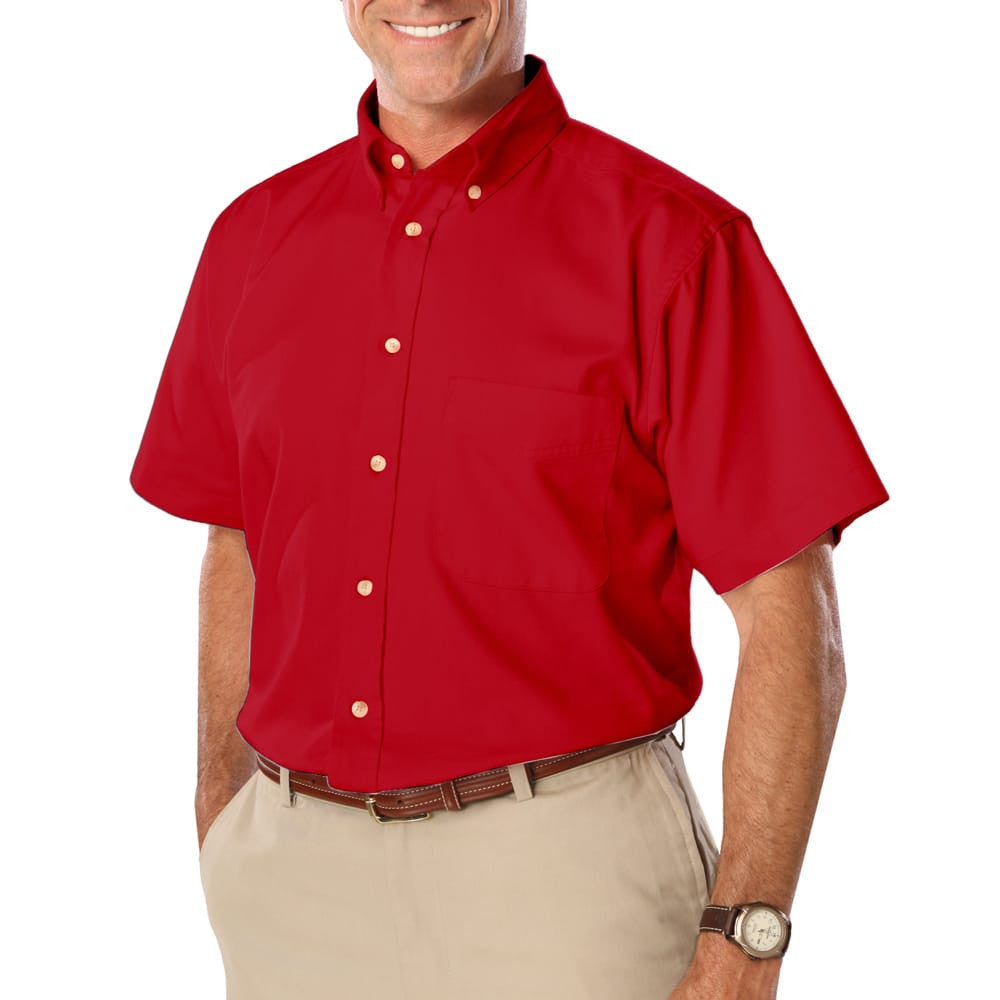 Blue Generation Men's Short Sleeve Cotton Twill Shirt SM-7XL
