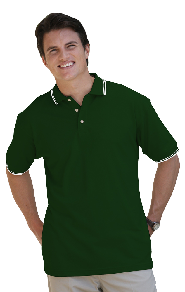 Blue Generation Men's Tipped "Superblend" Pique Polo MD-6XL