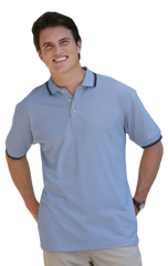 Blue Generation Men's Tipped "Superblend" Pique Polo MD-6XL