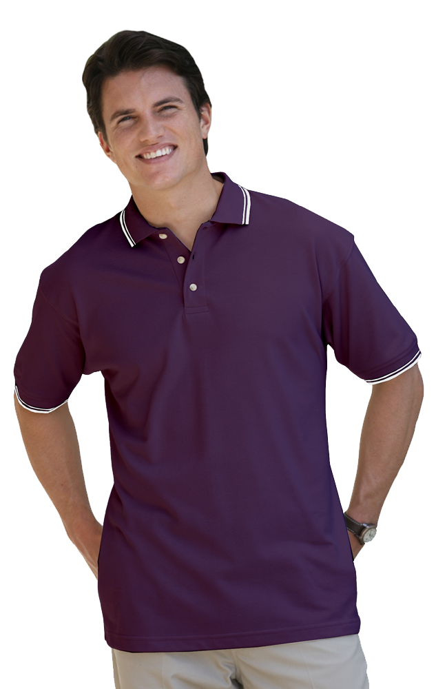 Blue Generation Men's Tipped "Superblend" Pique Polo MD-6XL