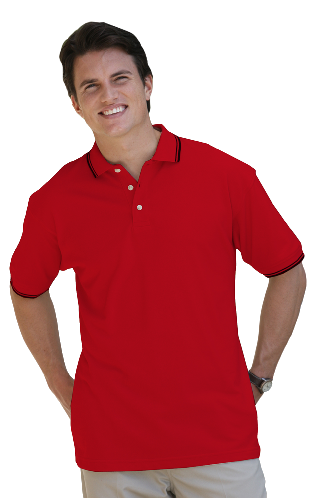 Blue Generation Men's Tipped "Superblend" Pique Polo MD-6XL