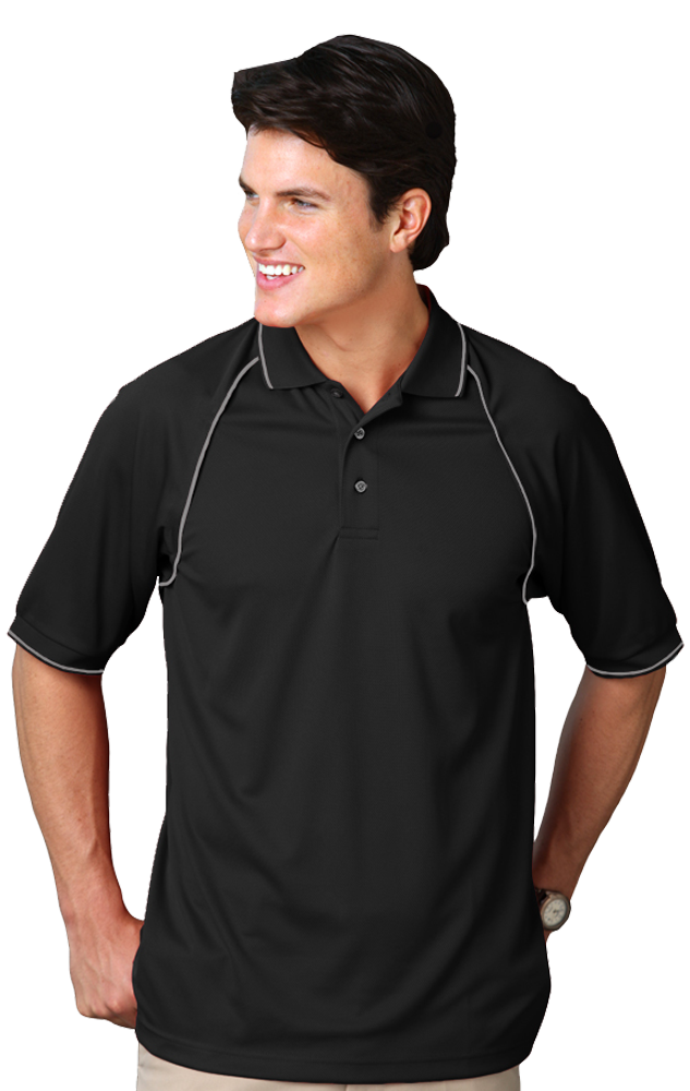 Blue Generation Men's Wicking Polo With Contrast Piping SM-6XL