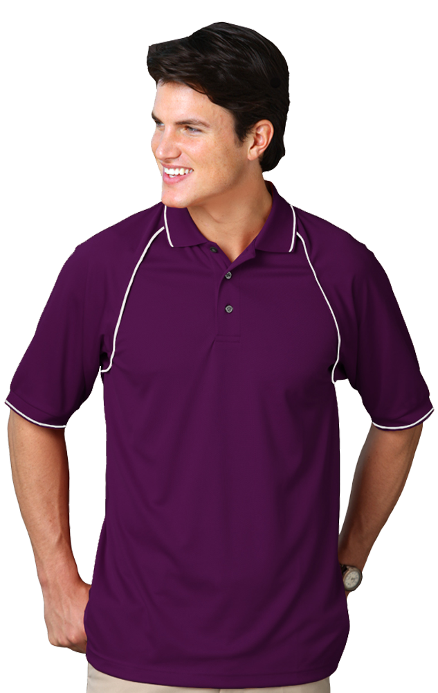 Blue Generation Men's Wicking Polo With Contrast Piping SM-6XL