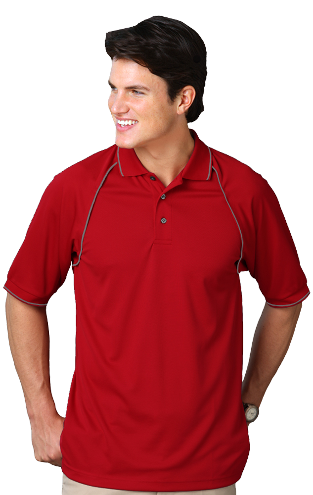 Blue Generation Men's Wicking Polo With Contrast Piping SM-6XL