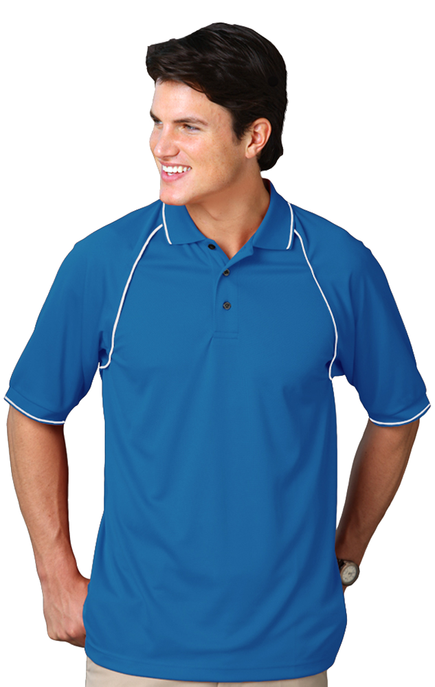 Blue Generation Men's Wicking Polo With Contrast Piping SM-6XL