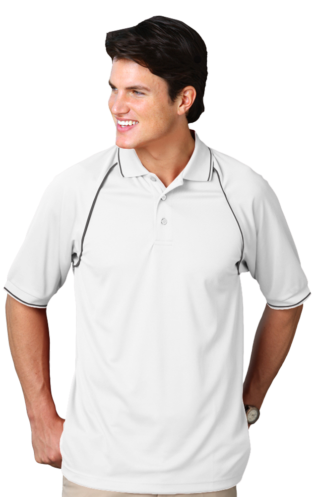 Blue Generation Men's Wicking Polo With Contrast Piping SM-6XL