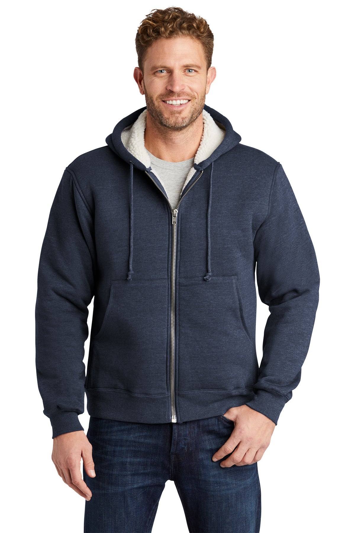 Cornerstone Heavyweight Sherpa-Lined Hooded Fleece Jacket SM-6XL
