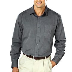 Blue Generation Long Sleeve Heathered Crossweave Shirt SM-6XL