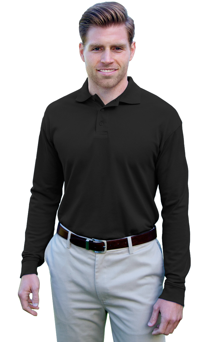 Blue Generation Long Sleeve Pique Polo SM-6XL