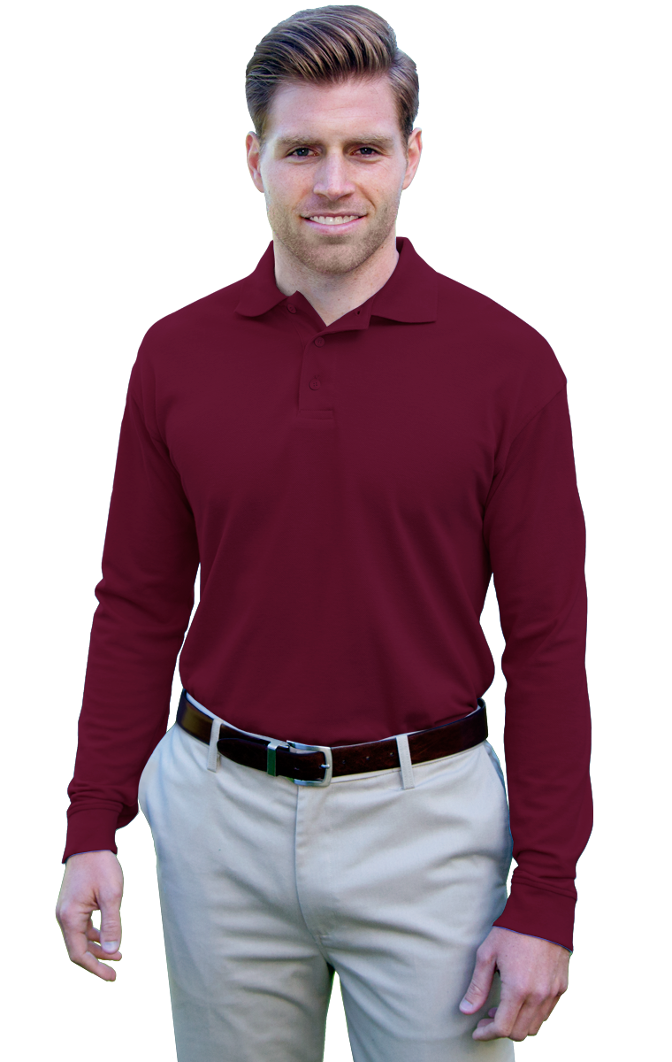 Blue Generation Long Sleeve Pique Polo SM-6XL