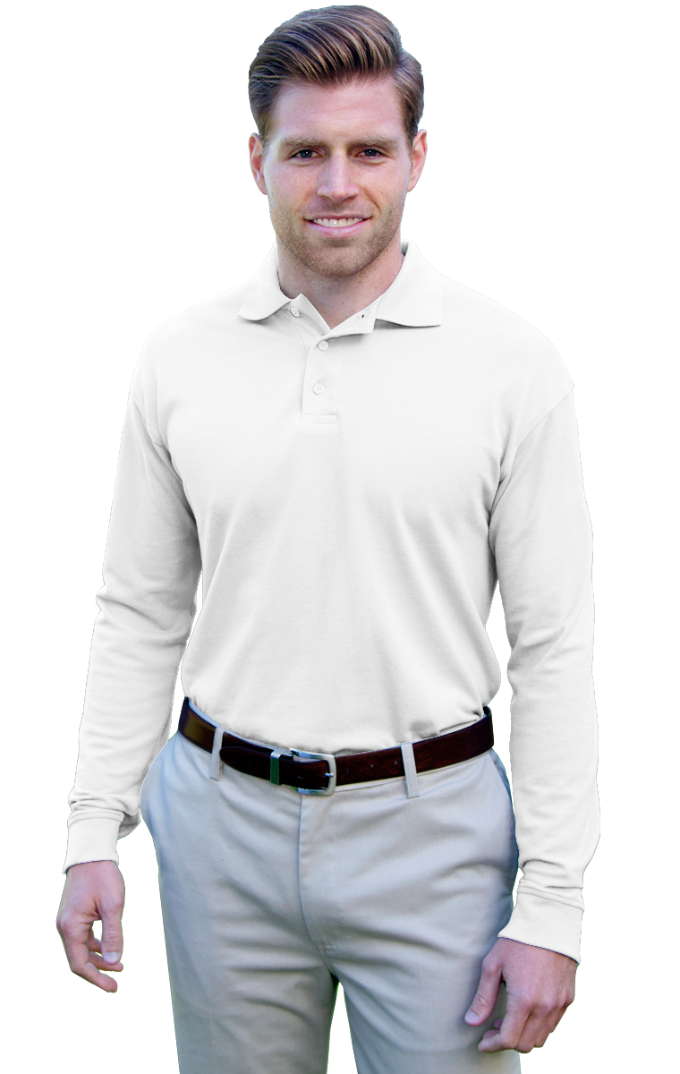 Blue Generation Long Sleeve Pique Polo SM-6XL