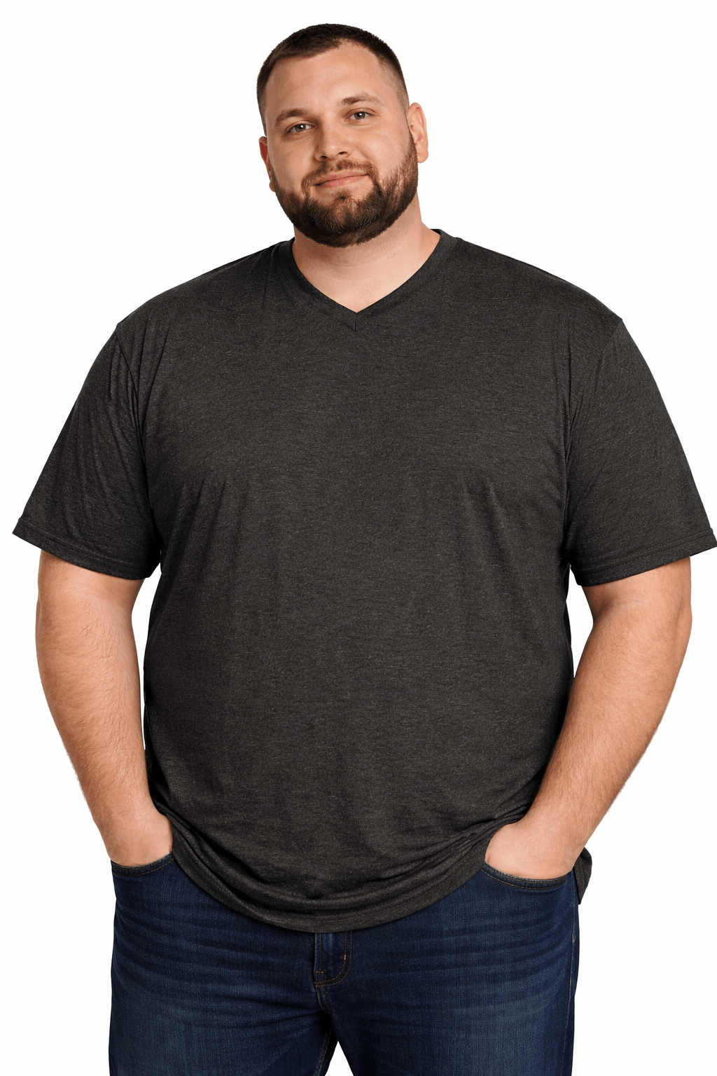 KAM JEANS BRAND BIG MAN V-NECK TEE 3XL-8XL