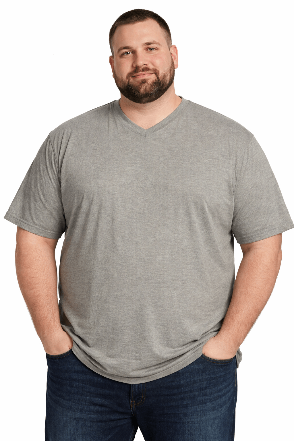 KAM JEANS BRAND BIG MAN V-NECK TEE 3XL-8XL