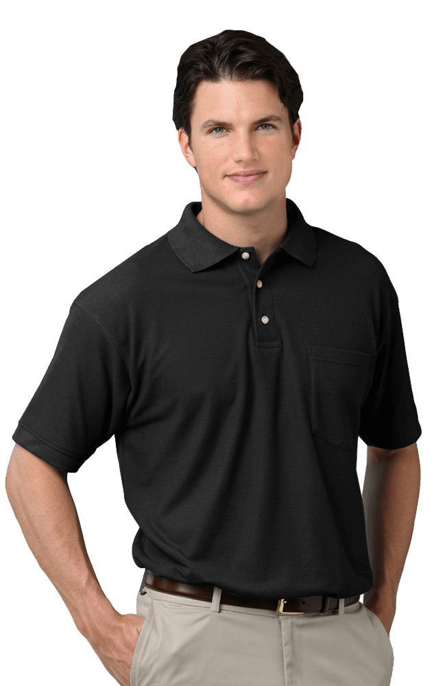 Blue Generation Men's 60/40 Teflon Pique Polo Shirt With Pocket MD-6XL