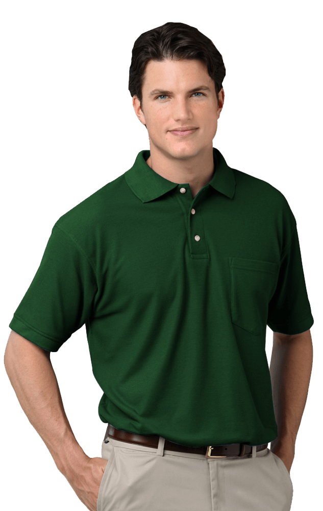 Blue Generation Men's 60/40 Teflon Pique Polo Shirt With Pocket MD-6XL