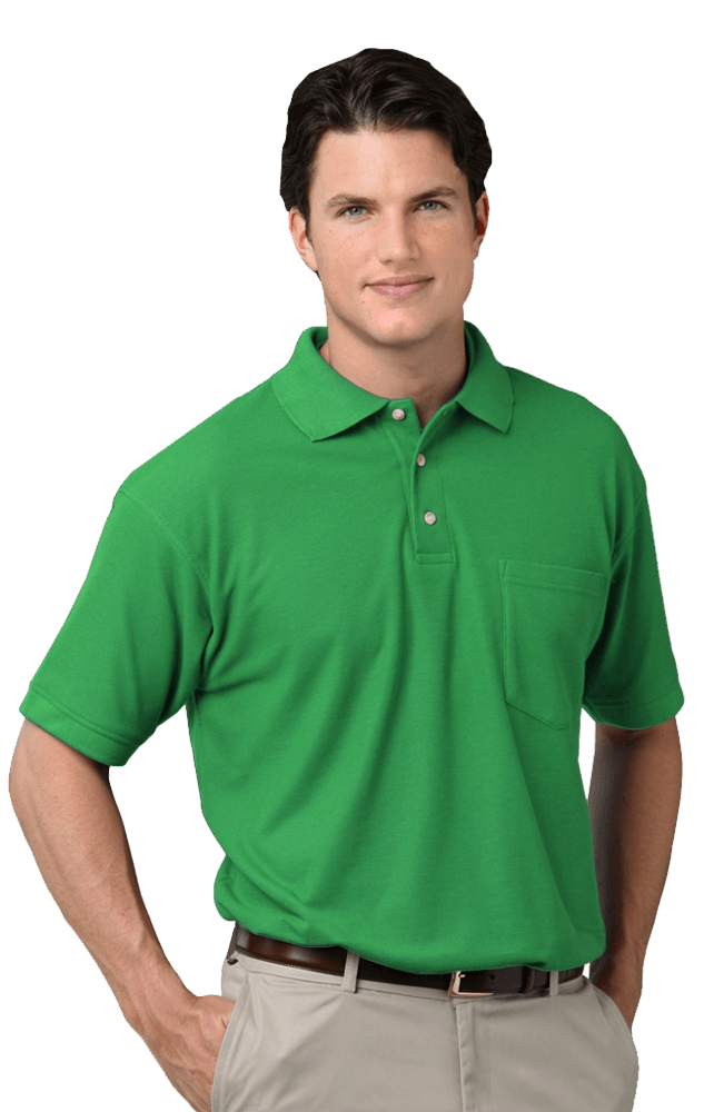 Blue Generation Men's 60/40 Teflon Pique Polo Shirt With Pocket MD-6XL