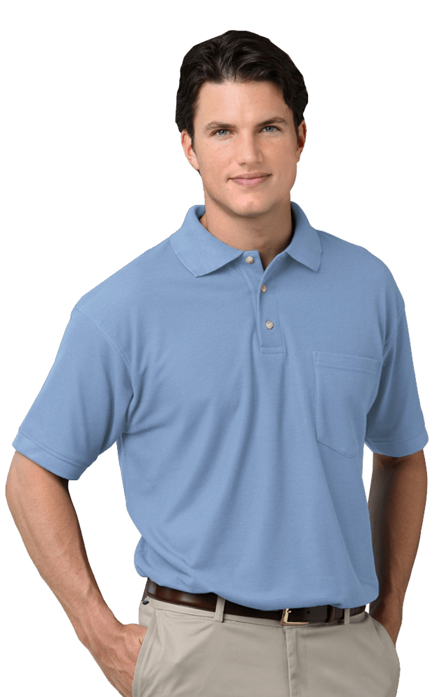 Blue Generation Men's 60/40 Teflon Pique Polo Shirt With Pocket MD-6XL