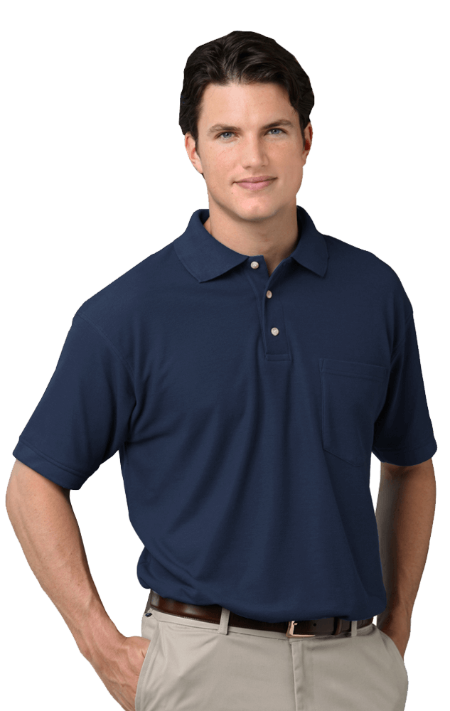Blue Generation Men's 60/40 Teflon Pique Polo Shirt With Pocket MD-6XL