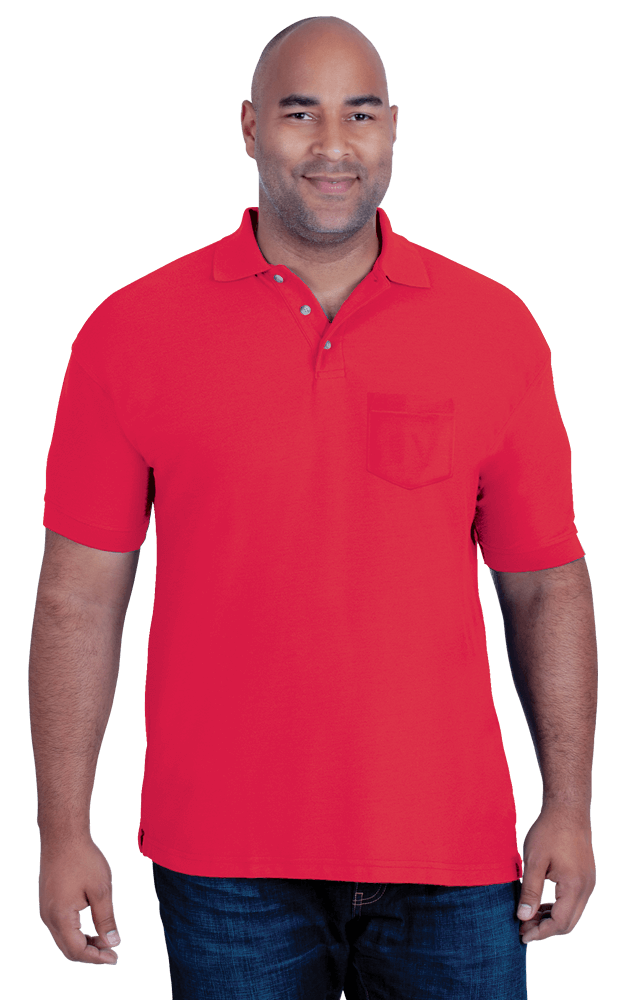 Blue Generation Men's 60/40 Teflon Pique Polo Shirt With Pocket MD-6XL