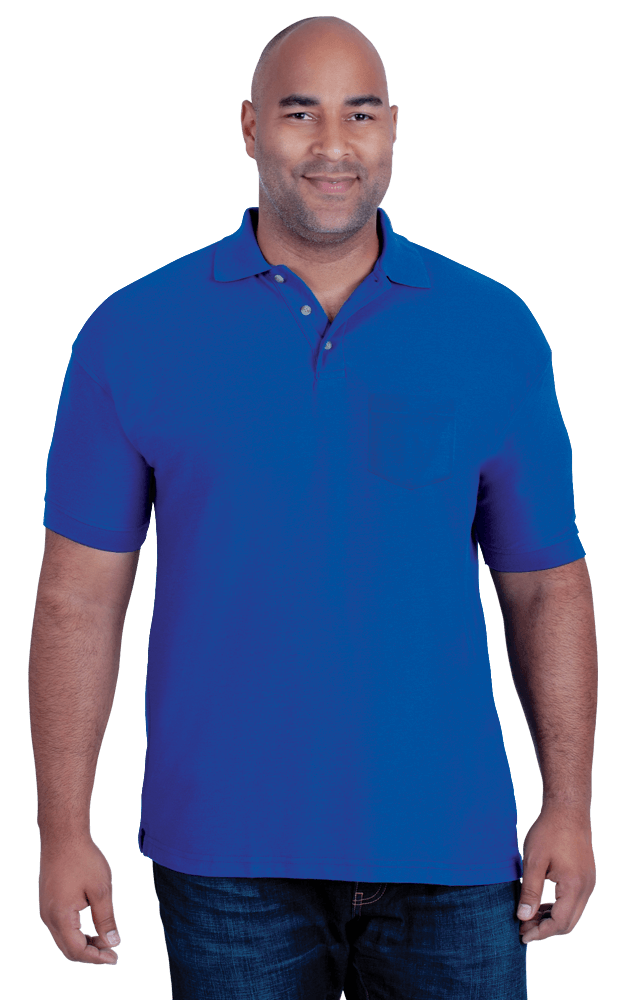 Blue Generation Men's 60/40 Teflon Pique Polo Shirt With Pocket MD-6XL
