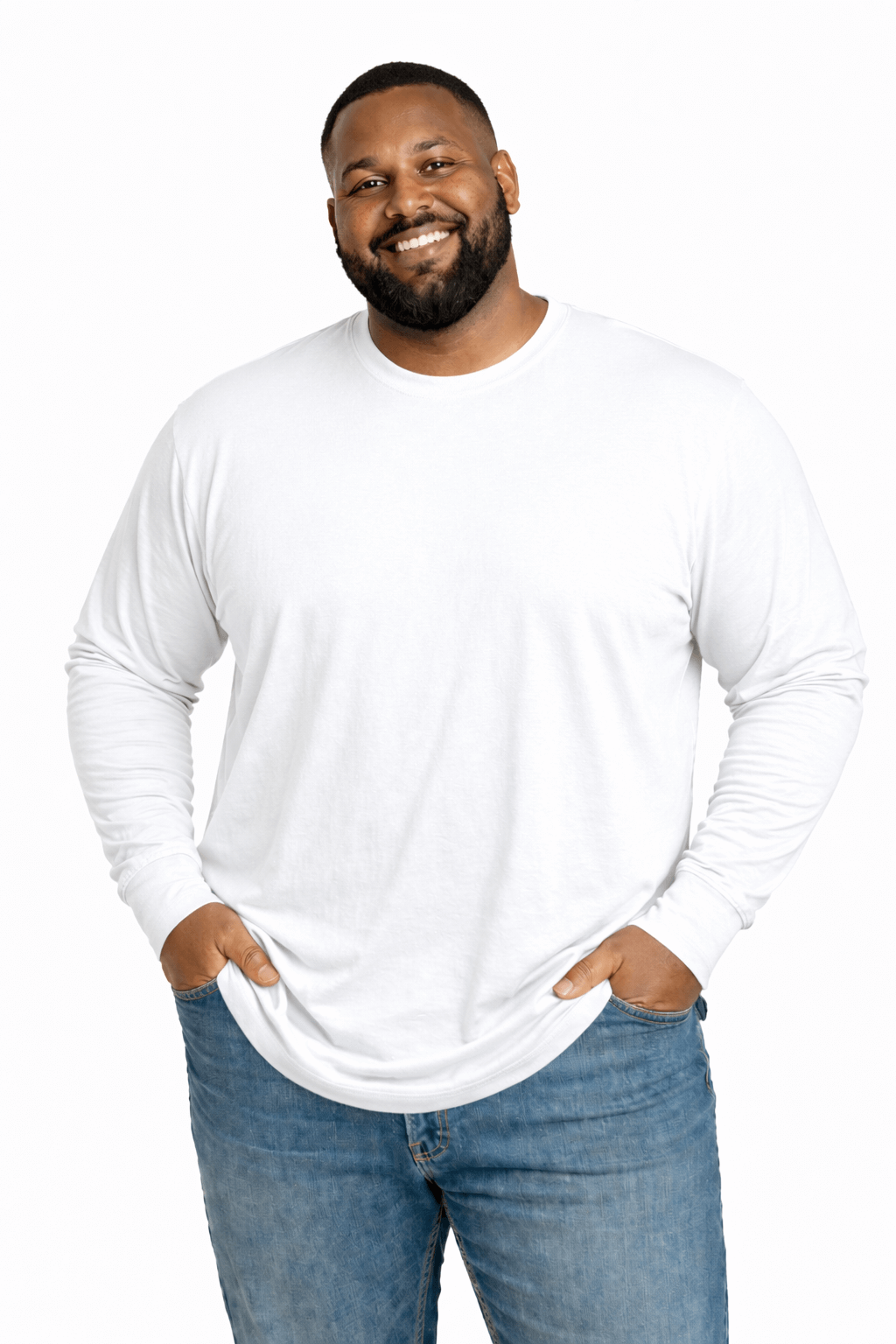 GREYSTONE Big Tall Man Cotton LONG SLEEVE Tee Shirt 5XL-10XL