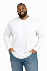 GREYSTONE Big Tall Man Cotton LONG SLEEVE Tee Shirt 5XL-10XL