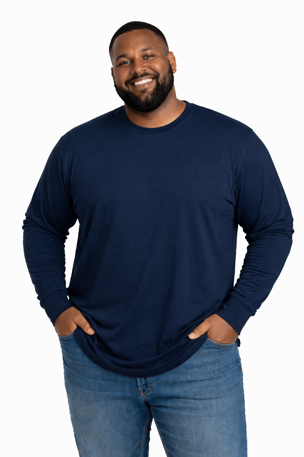 GREYSTONE Big Tall Man Cotton LONG SLEEVE Tee Shirt 5XL-10XL