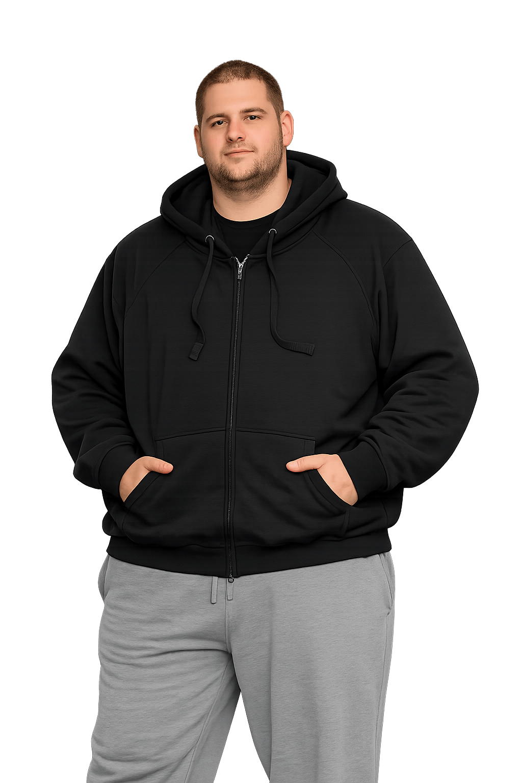 Falcon Bay Full Zipper Fleece Hooded Jacket 2XL-10XL and XLT-6XT
