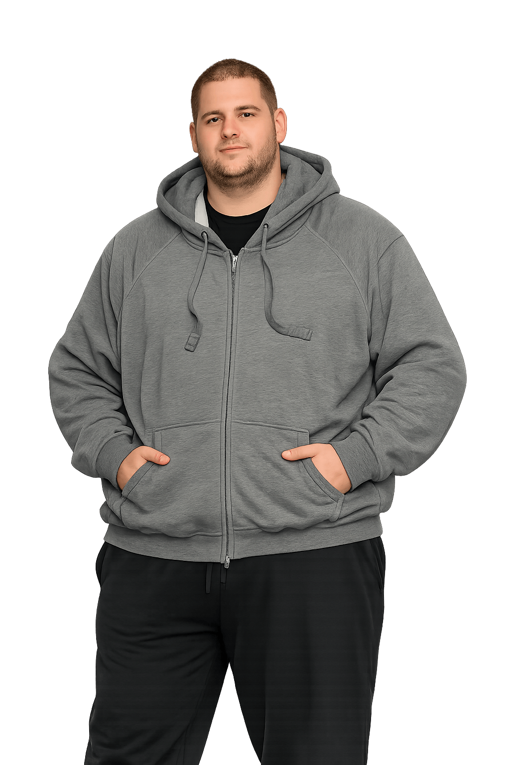 Falcon Bay Full Zipper Fleece Hooded Jacket 2XL-10XL and XLT-6XT